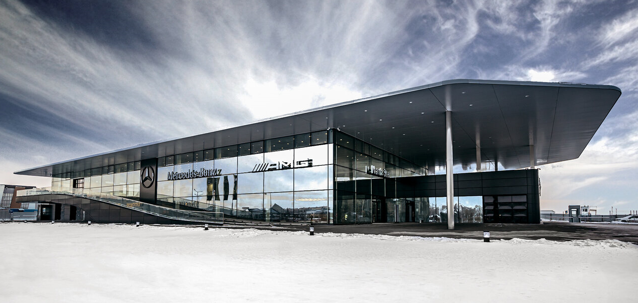 Компания «Венталл» изготовила металлоконструкции для многофункционального автоцентра «Mercedes-Benz»