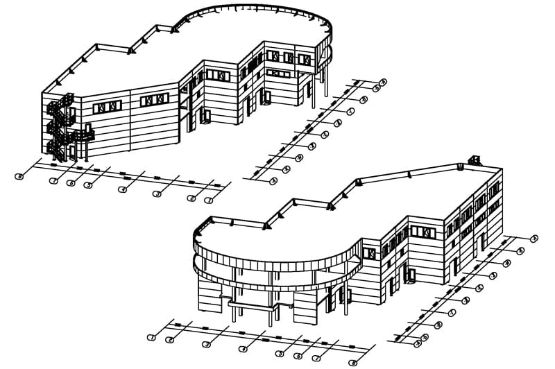 Ограждающие конструкции здания шинного центра с мойкой на 5 постов, размерами 33,00х51,00х10,70 м