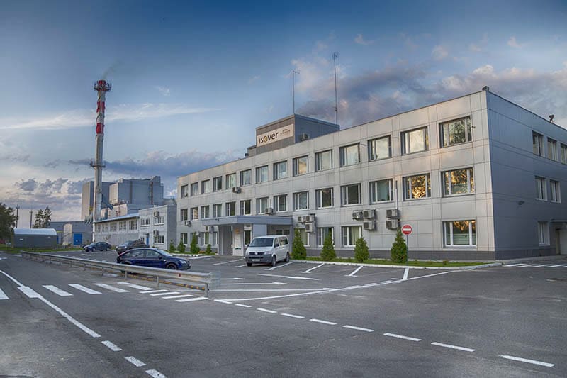 Каркас здания завода «Сан-Гобэн Изовер Егорьевск» по производству строительной теплоизоляции из стекловолокна производительностью 20000 т/г