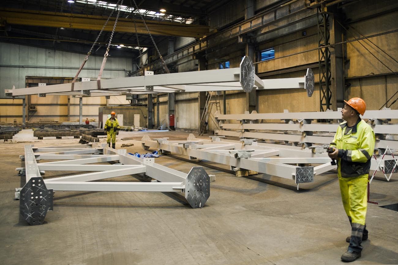 1000 тонн металлоконструкций «Венталл стальные решения» для строительства спортивного объекта в Калужской области 