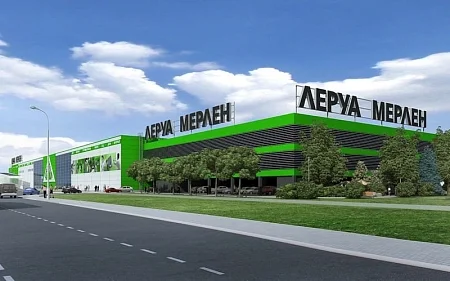 Каркас здания гипермаркета «ЛЕРУА МЕРЛЕН» город Строгино