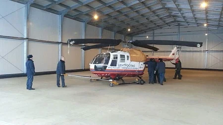 Авиаангар для нужд МЧС, стоянка вертолетов размерами 18,00х32,00х6,00 м